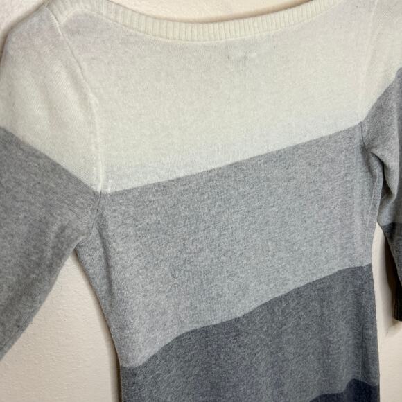 Banana Republic Wool Cashmere Blend Gray Beige Colorblock Dress Small - Picture 6 of 10
